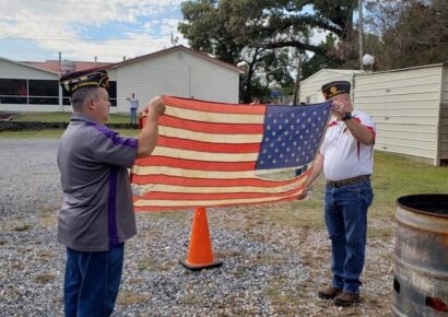 PHOTOS: With Honor and Respect, American Flags Retired at American Legion Post 133 in Millbrook Today