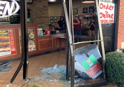 Van Crashes Into Front of Marco’s Pizza in Prattville; No Injuries Reported, but Pick-Up Halted for Repairs