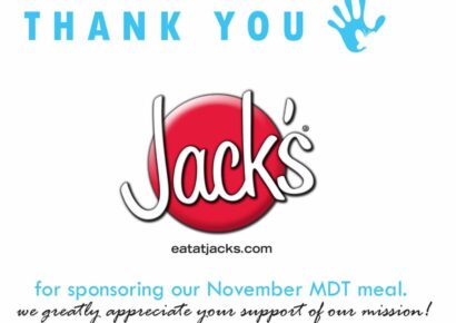 A Big Thank you to Jack’s for Sponsoring  November MDT Meeting Meal for Butterfly Bridge, CAC
