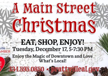 TONIGHT! Head Down to Historic Downtown Prattville for the Fourth Annual ‘Main Street Christmas’; Chance to Win $250 Cash