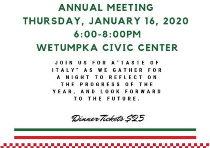 ‘An Evening with the Wetumpka Chamber,’ with A Taste of Italy Coming Jan. 16 to Wetumpka Civic Center