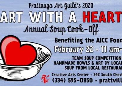 ‘Art With A Heart’ Coming Saturday to Prattauga Art Guild; Benefits AICC Food Bank