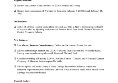 Elmore County Commission Meets at 6 p.m. Today; See Agenda
