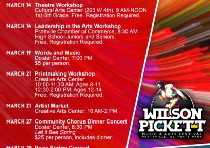 City of Prattville to Celebrate The Arts Throughout March! Something for Everyone