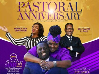 Lake Elam Missionary Baptist Church to Host 2nd Pastoral Anniversary Celebration for Pastor Jackson