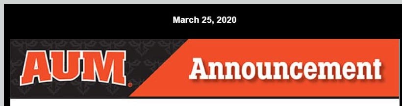 Auburn University at Montgomery to Postpone Commencement Ceremony until August