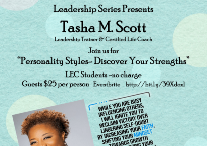 Leadership Elmore County 2020 Leadership Series Presents Tasha Scott March 19 at Millbrook Legacy Center