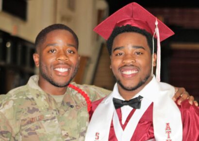 Celebration Gets Better When Brother Stationed  In Texas Makes a Surprise Visit for Graduation