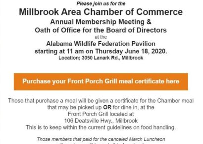 Millbrook Area Chamber’s Annual Membership and Oath of Office Event coming to AWF Pavilion June 18