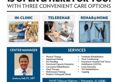 Rehab Associates of Wetumpka is Open and Ready to Serve the Community