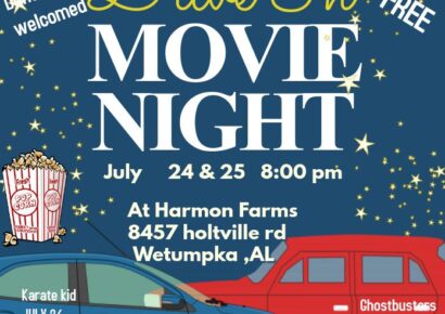 Remember Drive-In Theatres? The Idea is Alive, Well and FREE in Slapout! Coming up…Karate Kid July 24, Ghostbusters July 25