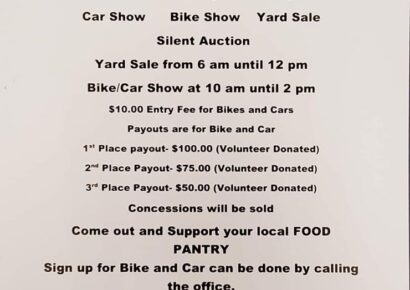 Elmore County Food Pantry Volunteer Fundraiser coming to Wetumpka July 25; Bike/Car Show, Yard Sale and Silent Auction