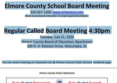 Elmore County School Board to Meet Tuesday at 4:30 p.m.; Watch it Live on Facebook