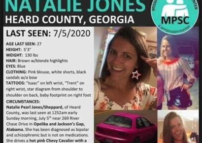 Missing Georgia Woman Last Seen in Opelika, Jackson’s Gap area of Alabama July 5