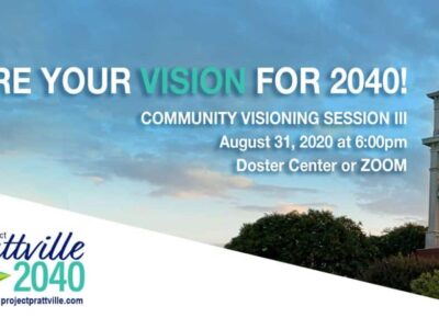 Prattville Community Visioning Session III Coming to Doster Center Aug. 31; Let Your Voice Be heard!