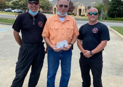 The Good Stuff! Prattville Fire Dept. Personnel Get an Extra Special Visit from Man They helped Save
