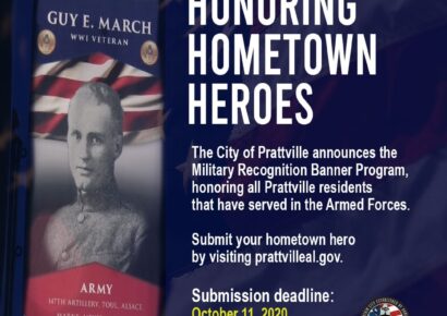 City of Prattille to Honor Hometown Heroes with Military Banners; Deadline is Oct. 11 for Submissions