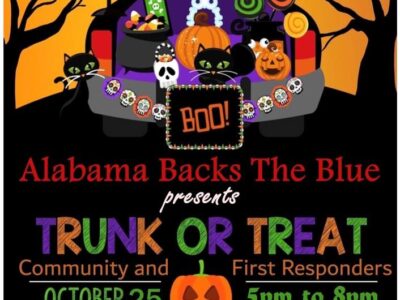 Trunk or Treat Event at Coaches Corner Sunday in Wetumpka; Hosted by Alabama Backs the Blue