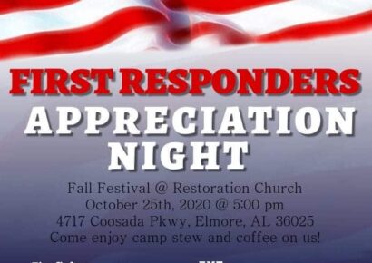 Restoration Church of Elmore Hosting First Responder Appreciation Night Oct. 25 at Fall Festival