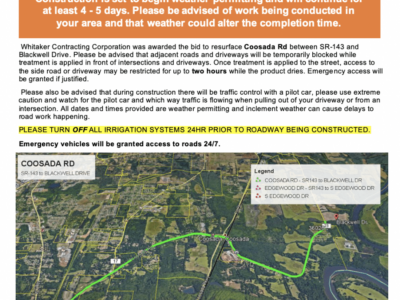 Edgewood Road, Coosada Road: Road Construction Projects In Full Swing This Week