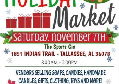 Want Something Fun to Do Today? Tallassee has their Jingle At the Gin Holiday Market from from 8 a.m. until 2 p.m.