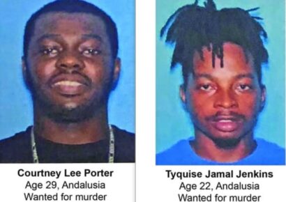 CrimeStoppers Seeks Information on Two Suspects Wanted for Murder in Andalusia; Reward Offered