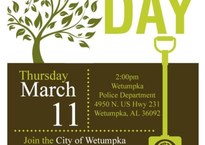 Wetumpka Celebrating Arbor Day March 11; Planting Tree in Memory of Police Chief Danny Billingsley