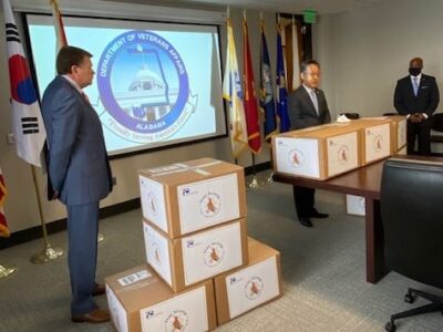 Alabama Veterans Receive Gift of 10,000 Masks from Republic of Korea