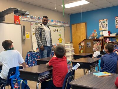 Prince Tega: Former Edgewood Academy Football Star Pays Visit to School