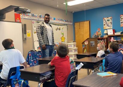 Prince Tega: Former Edgewood Academy Football Star Pays Visit to School