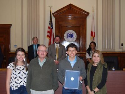 Elmore County Commission Recognizes State Champion Cross Country Runner Woodrow Dean