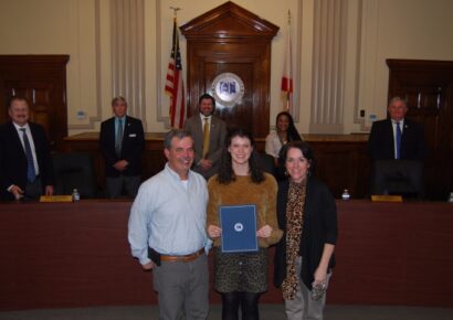 Elmore County Commission Recognizes State Champion Swimmer Macey Stewart