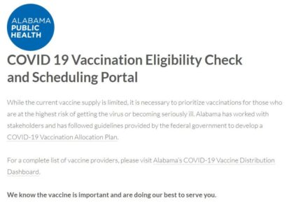 Elmore County COVID-19 Vaccination Update and Websites to Schedule Appointments