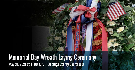 Memorial Day Wreath Laying is May 31 at Autauga County Courthouse
