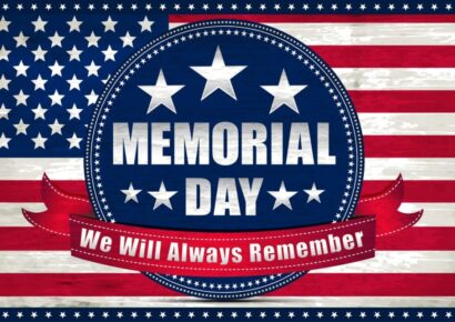 Memorial Day Events Scheduled in Our Area; May all have a SAFE Holiday