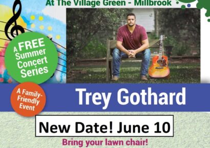 Tunes on the Green: Trey Gothard Rescheduled for 1st Concert in Season in Millbrook June 10