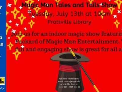 Autauga Prattville Public Library Hosting FREE Magic Man Tails and Tales Show July 13