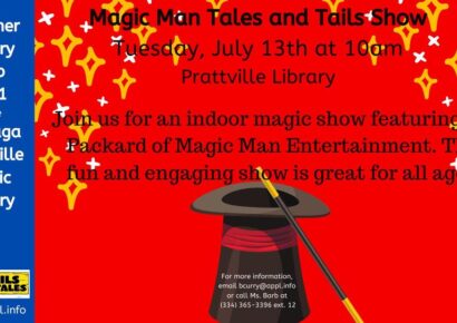 Autauga Prattville Public Library Hosting FREE Magic Man Tails and Tales Show July 13