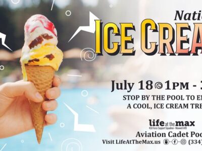 National Ice Cream Day Celebration Coming to Maxwell Aviation Cadet Pool July 18