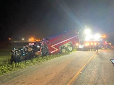 Elmore Firefighters Injured in Wreck Thursday Night Returning from Mutual Aid Call in Holtville/Slapout