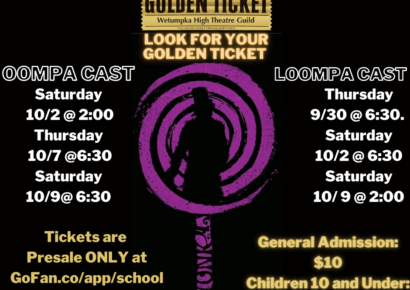 Wetumpka High Theatre Guild to Present ‘Willy Wonka’ Beginning Sept. 30