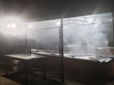 Crew working through the Night Preparing for Annual Millbrook Men’s Club Barbecue