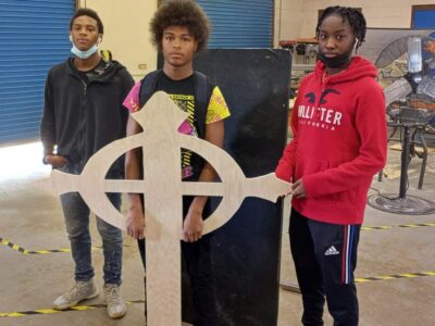 FFA, ACTC Students Construct Window Insert for Historic Vine Hill Church in Autauga County