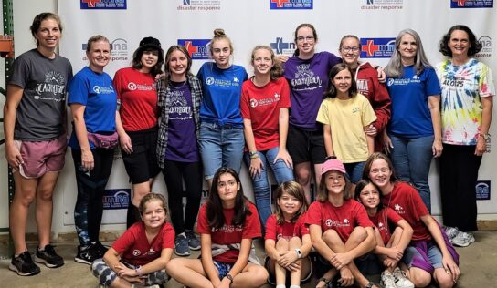 American Heritage Girls Visit Mission to North America Warehouse, Deliver Hygiene Kits
