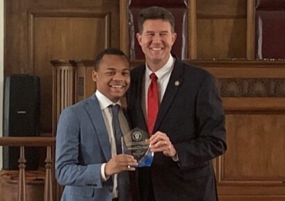 C.J. Pearson Receives John Lewis Youth Leadership Award from Secretary of State