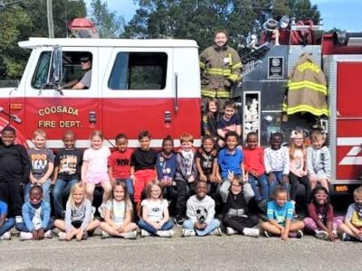 Coosada Fire Department Visits First Graders about Fire Safety