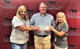 Commissioner Mercer Presents Check to Coosada Elementary for Playground Equipment
