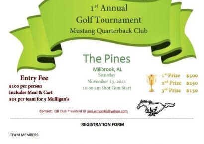 Mustang Quarterback Club Hosting Inaugural Golf Tournament at The Pines Nov. 13