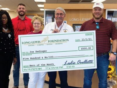 Sheriff Joe Sedinger named as Long-Lewis Hero of the Month