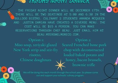 Friday Night Dinner Plans? Holtville High Culinary Students have Special Meals planned!